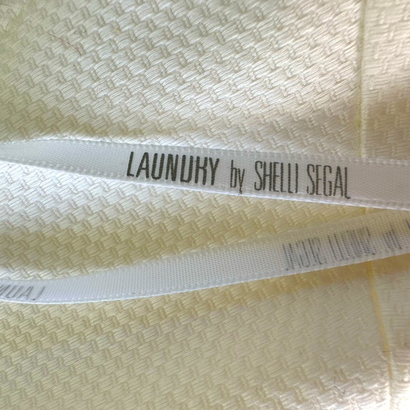 NWT, VINTAGE, circa 1987, Laundry by Shelli Segal, Ivory strapless pique dress 4 - Picture 12 of 13